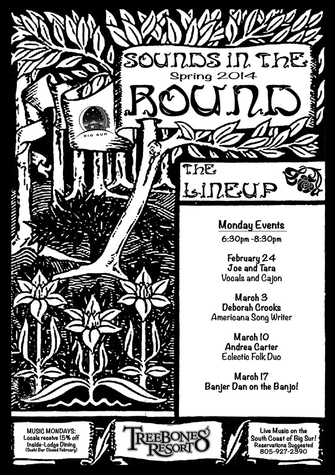 Solstice in the Redwoods — concert poster, Treebones Resort
